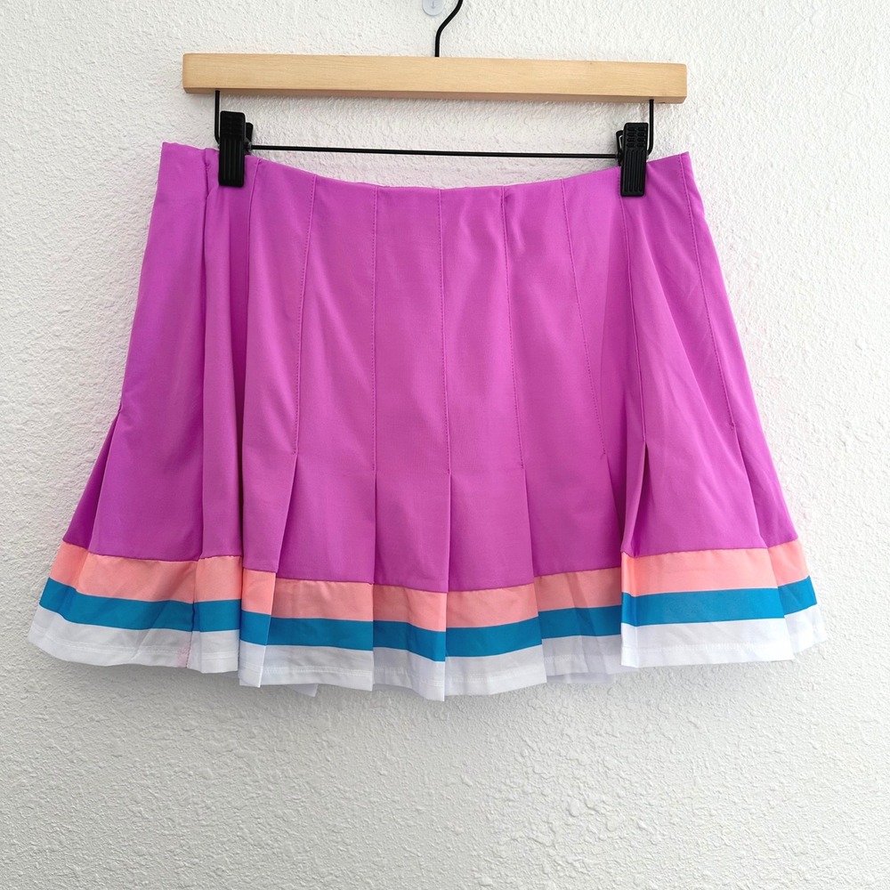Lilly Pulitzer Loren Skort Women M UPF 50 Amethyst Pleated Luxletic Preppy Sport